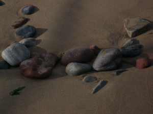 Yemaya's necklace, beach on Beauly firth near Inverness, Scotland
